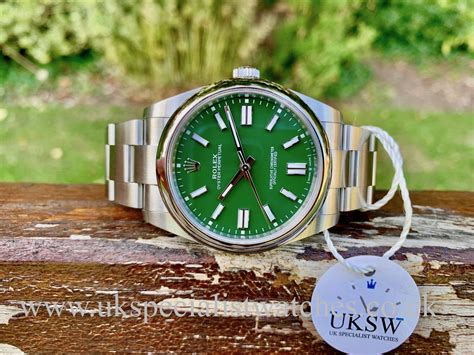 rolex datejust oyster perpetual green dial